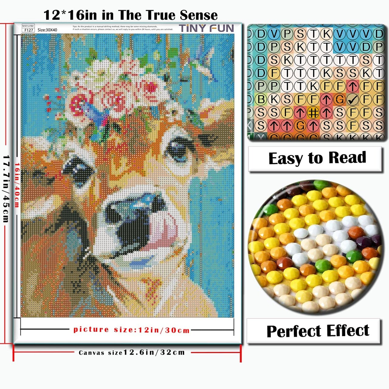 11.6X15.7 inc Diamond Painting Kits for Adults&Beginners DIY 5D Diamond Art Paint with Round Diamonds Full Drill Cow Gem Art Painting Kit for Home Wall Decor Gifts(12x16inch/30×40cm)